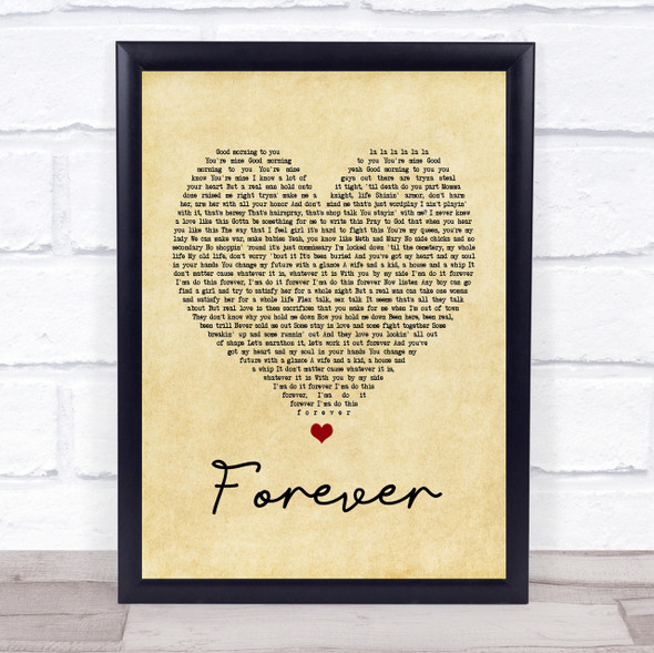 Lecrae Forever Vintage Heart Song Lyric Quote Print