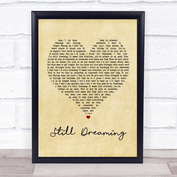 Silverstein Still Dreaming Vintage Heart Quote Song Lyric Print