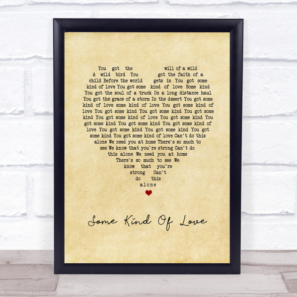 The Killers Some Kind Of Love Vintage Heart Song Lyric Print