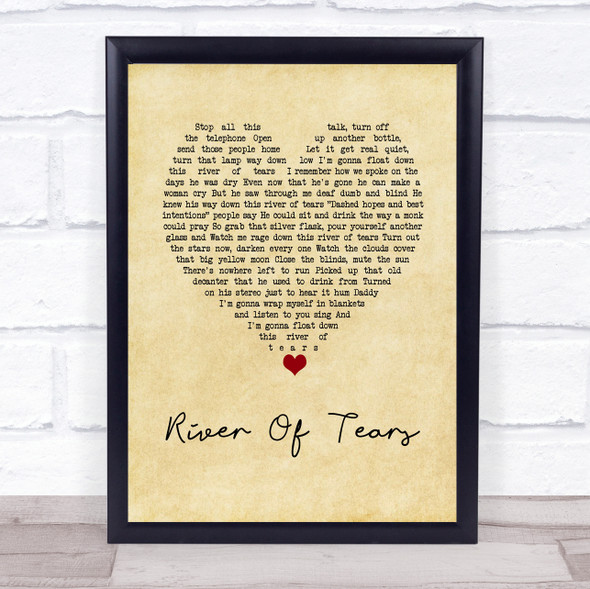 Madeleine Peyroux River Of Tears Vintage Heart Song Lyric Print