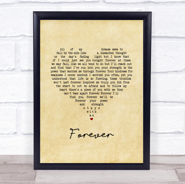 Dropkick Murphys Forever Vintage Heart Song Lyric Print