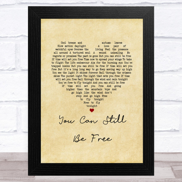 Savage Garden You Can Still Be Free Vintage Heart Song Lyric Music Art Print