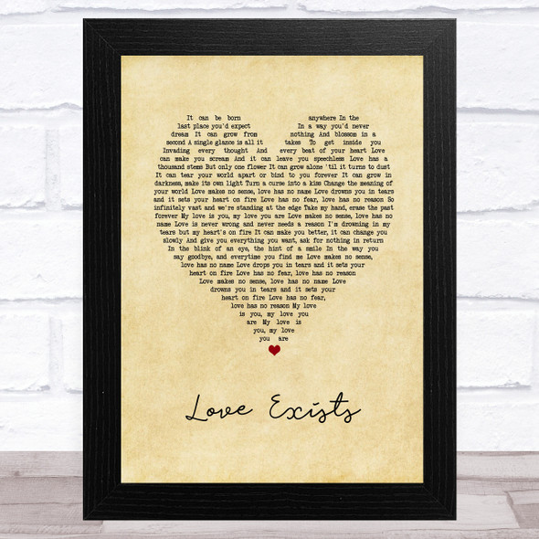 Amy Lee Love Exists Vintage Heart Song Lyric Music Art Print