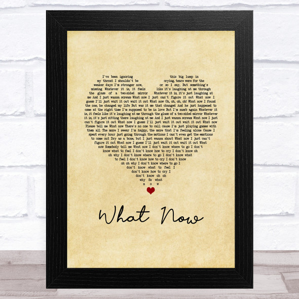 Rihanna What Now Vintage Heart Song Lyric Music Art Print