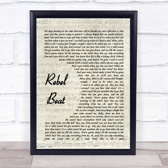 Goo Goo Dolls Rebel Beat Vintage Script Song Lyric Print