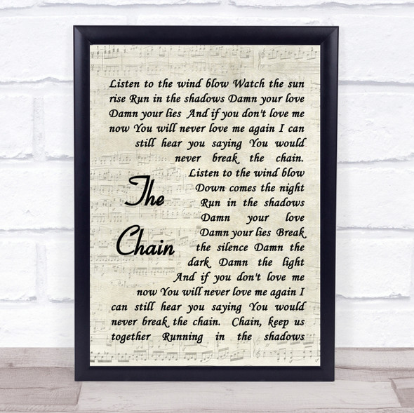 Fleetwood Mac The Chain Quote Song Lyric Print