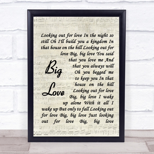 Fleetwood Mac Big Love Quote Song Lyric Print