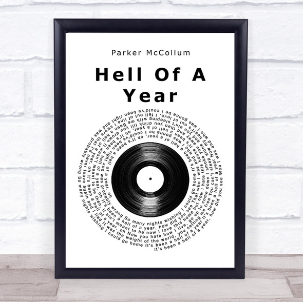 Parker McCollum Hell Of A Year Vinyl Record Song Lyric Quote Music Print