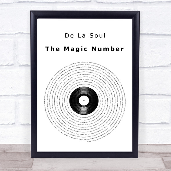 De La Soul The Magic Number Vinyl Record Song Lyric Wall Art Print