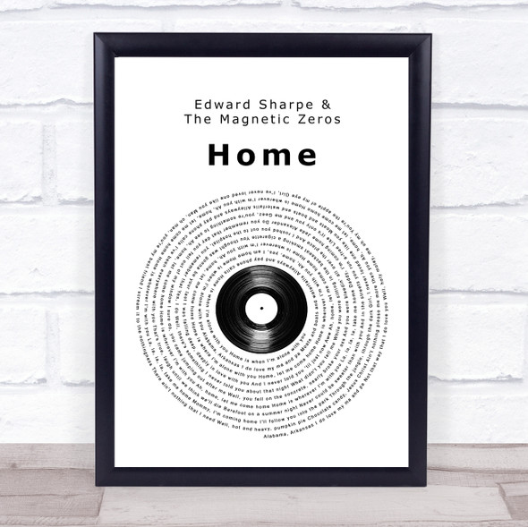 Edward Sharpe & The Magnetic Zeros Home Vinyl Record Song Lyric Wall Art Print