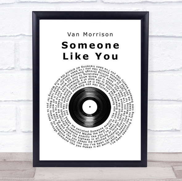 Van Morrison Someone Like You Vinyl Record Song Lyric Quote Print