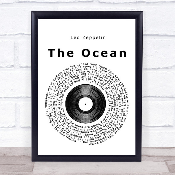 Led Zeppelin The Ocean Vinyl Record Song Lyric Print