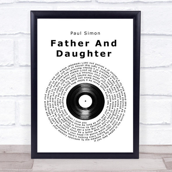 Paul Simon Father And Daughter Vinyl Record Song Lyric Print