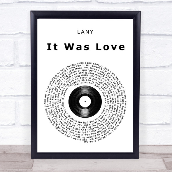 LANY It Was Love Vinyl Record Song Lyric Print