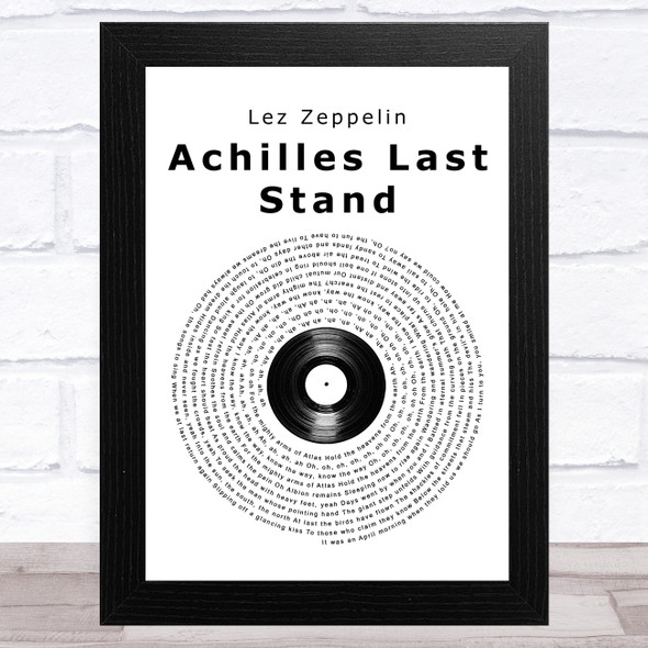 Lez Zeppelin Achilles Last Stand Vinyl Record Song Lyric Music Art Print