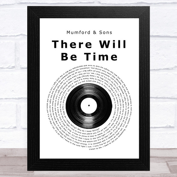Mumford & Sons There Will Be Time Vinyl Record Song Lyric Music Art Print