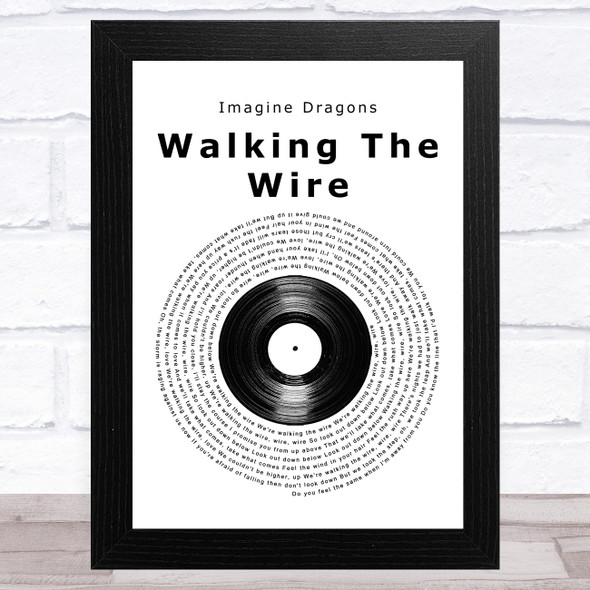 Imagine Dragons Walking The Wire Vinyl Record Song Lyric Music Art Print