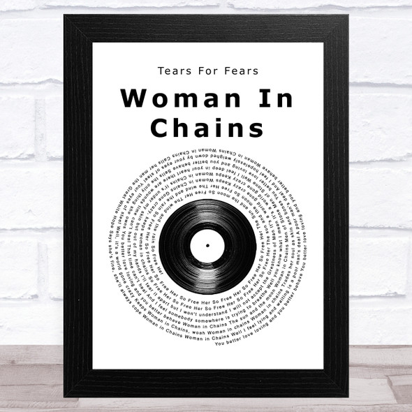 Tears For Fears Woman In Chains Vinyl Record Song Lyric Music Art Print