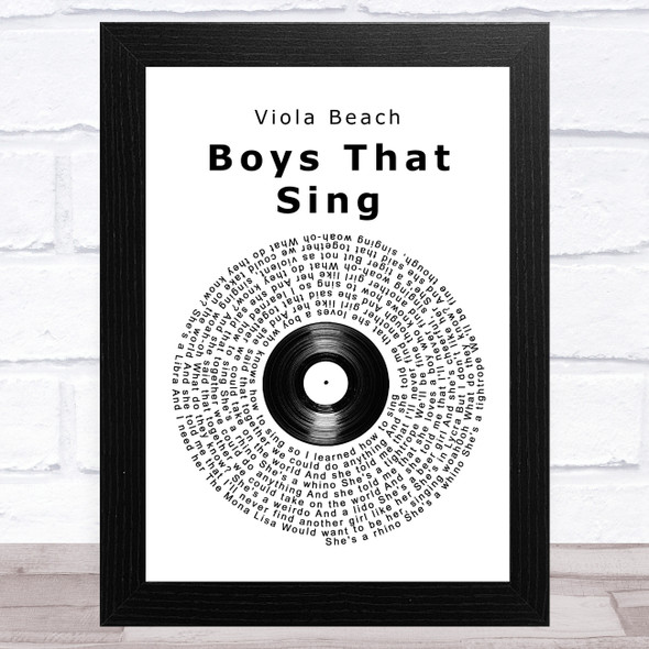 Viola Beach Boys That Sing Vinyl Record Song Lyric Music Art Print