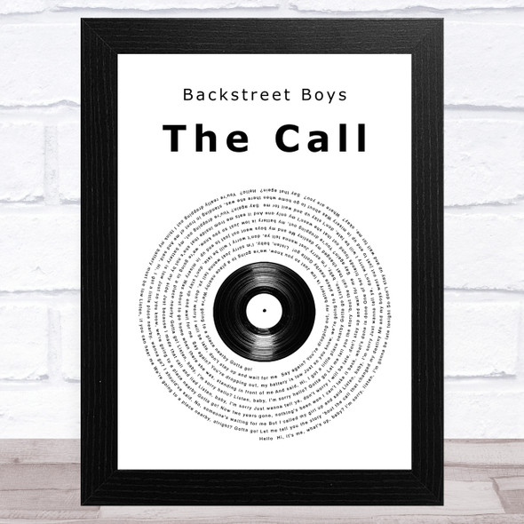 Backstreet Boys The Call Vinyl Record Song Lyric Music Art Print