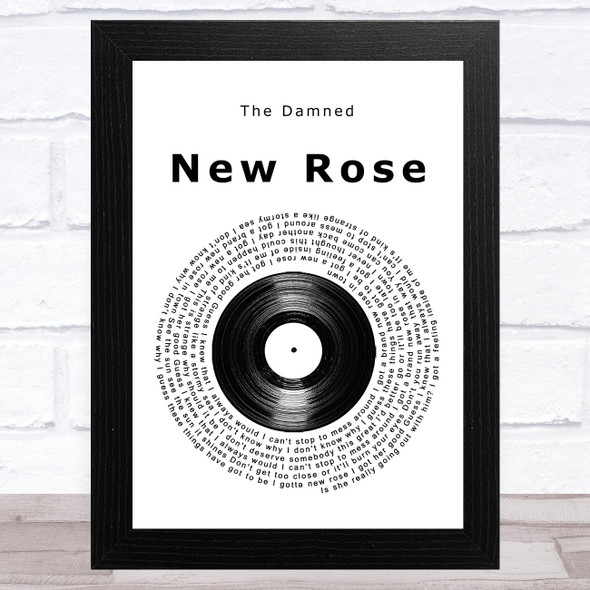 The Damned New Rose Vinyl Record Song Lyric Music Art Print
