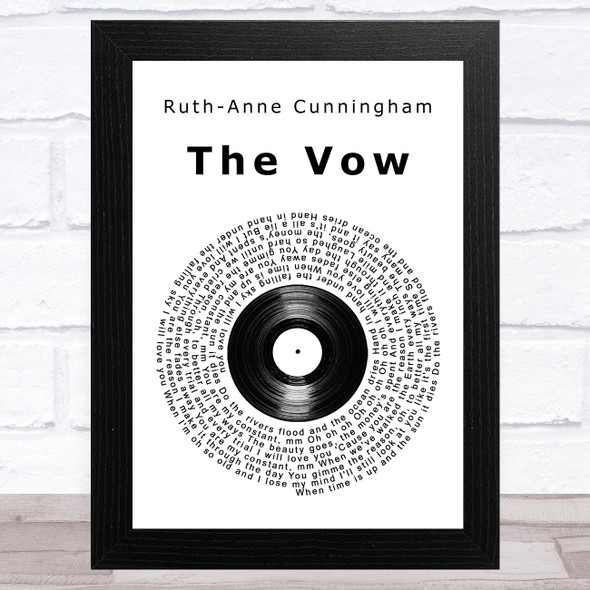 Ruth-Anne Cunningham The Vow Vinyl Record Song Lyric Music Art Print