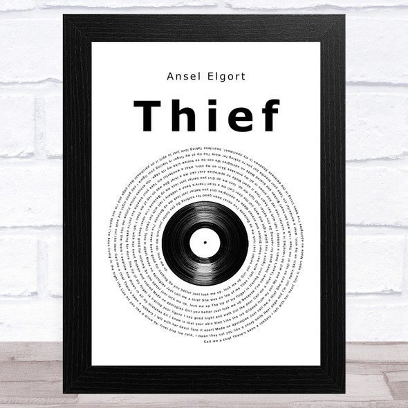 Ansel Elgort Thief Vinyl Record Song Lyric Music Art Print