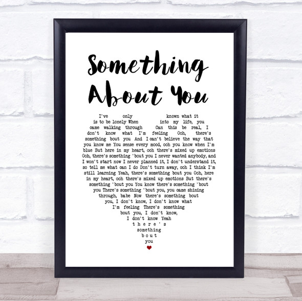 Bad Company Something About You White Heart Song Lyric Print