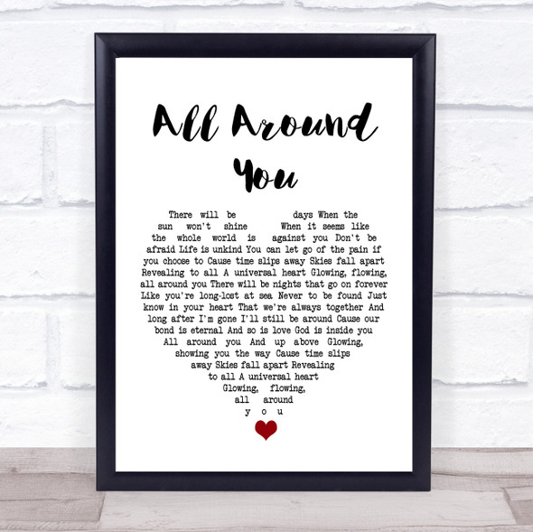 Sturgill Simpson All Around You White Heart Song Lyric Print