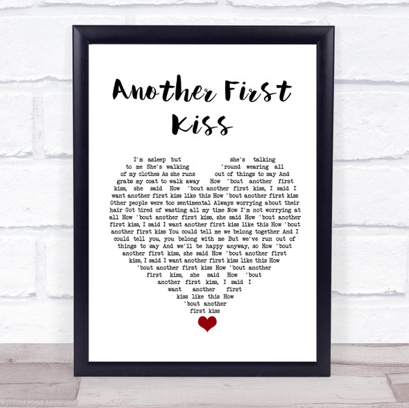 They Might Be Giants Another First Kiss White Heart Song Lyric Quote Music Print