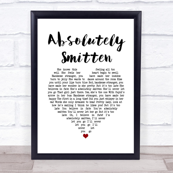 Dodie Absolutely Smitten White Heart Song Lyric Quote Music Print