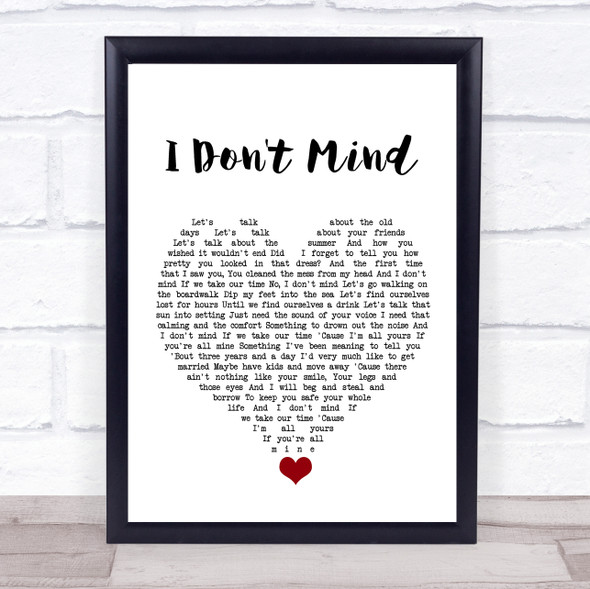 Defeater I Don't Mind White Heart Song Lyric Quote Music Print