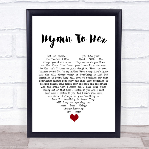 The Pretenders Hymn To Her White Heart Song Lyric Quote Music Print