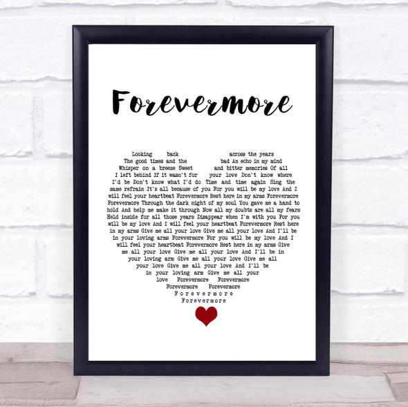 Whitesnake Forevermore White Heart Song Lyric Quote Music Print