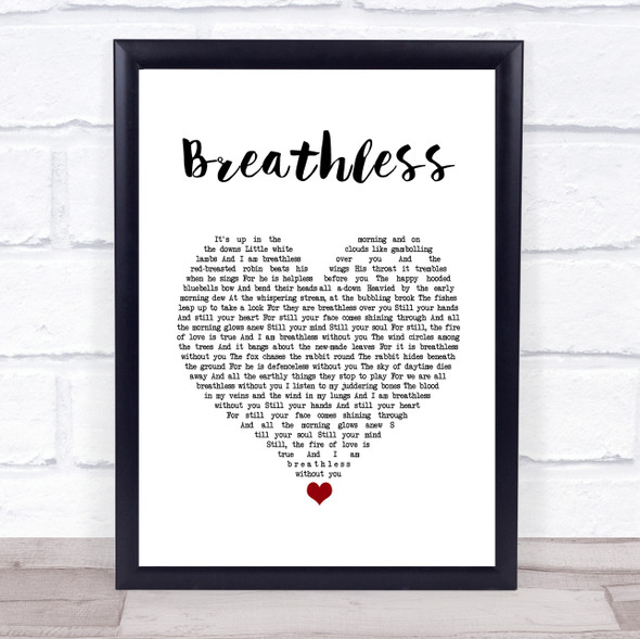 Nick Cave & The Bad Seeds Breathless White Heart Song Lyric Quote Music Print