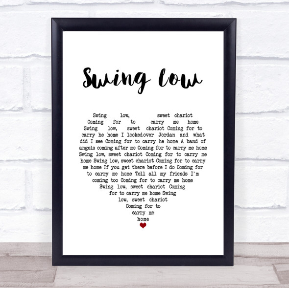 UB40 Swing Low White Heart Song Lyric Quote Music Print