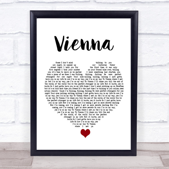 Declan J Donovan Vienna White Heart Song Lyric Quote Music Print