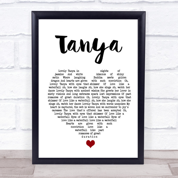 Michael Nesmith Tanya White Heart Song Lyric Quote Music Print