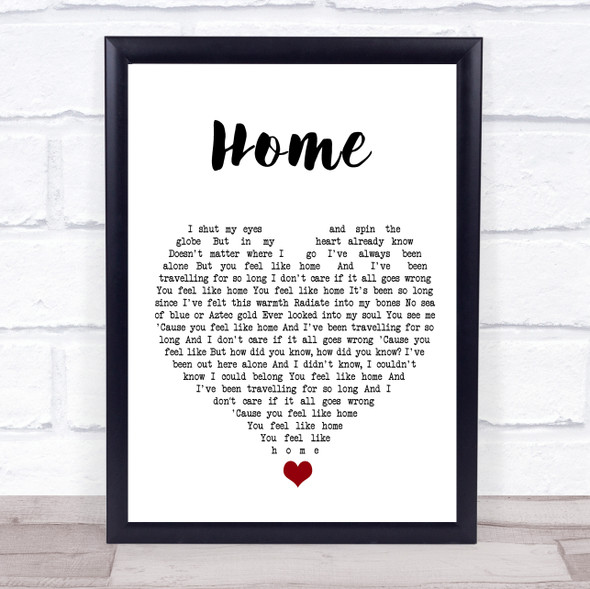 Freya Ridings Home White Heart Song Lyric Quote Music Print