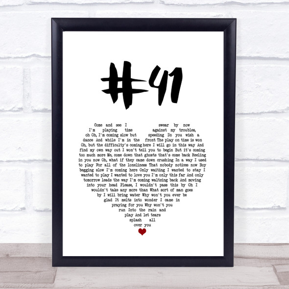 Dave Matthews Band #41 White Heart Song Lyric Quote Music Print