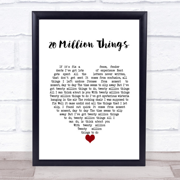 Lowell George 20 Million Things White Heart Song Lyric Wall Art Print