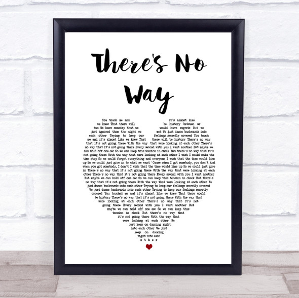 Lauv There's No Way White Heart Song Lyric Wall Art Print