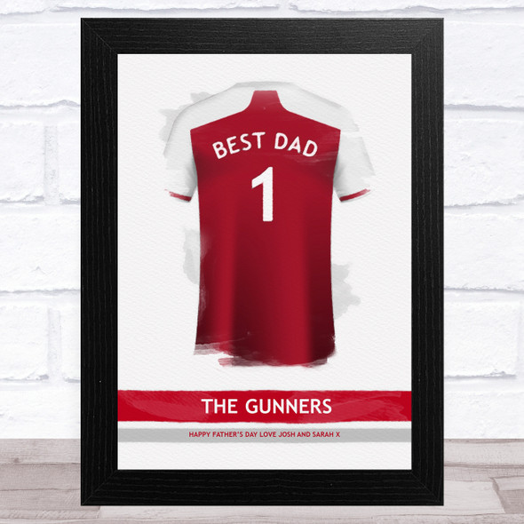 Arsenal Football Shirt Best Dad Personalized Father's Day Gift Print