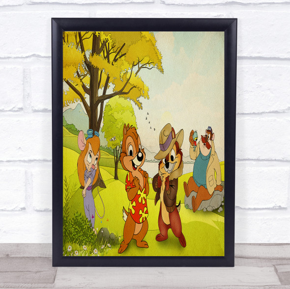 Chip 'N Dale's Rescue Rangers Vintage Wall Art Print