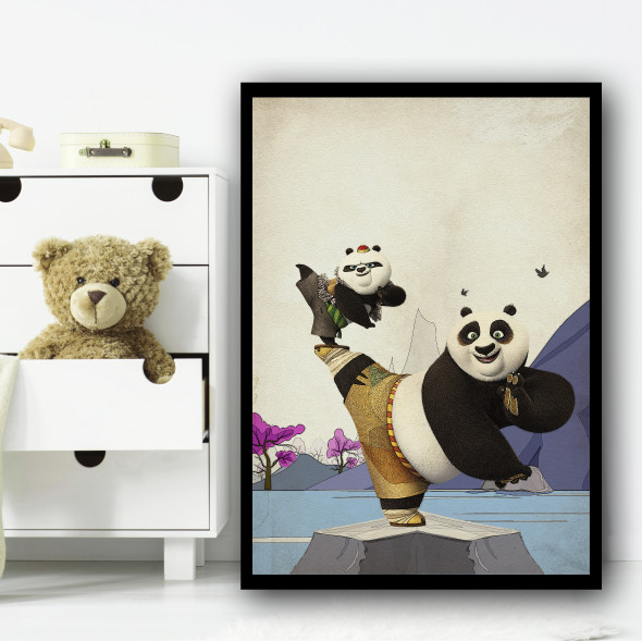 Kung Fu Panda Oriental Sketch Wall Art Print