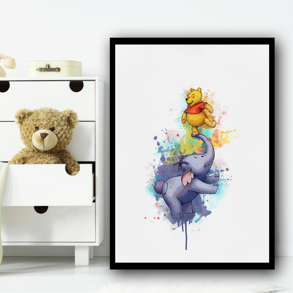 Winnie The Pooh And Lumpy Wall Art Print