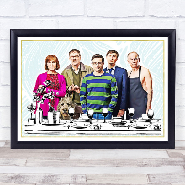 Friday Night Dinner Cast Funny Comedy Retro Wall Art Print