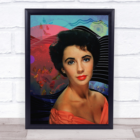 Elizabeth Taylor Retro Realistic Butterfly Wall Art Print