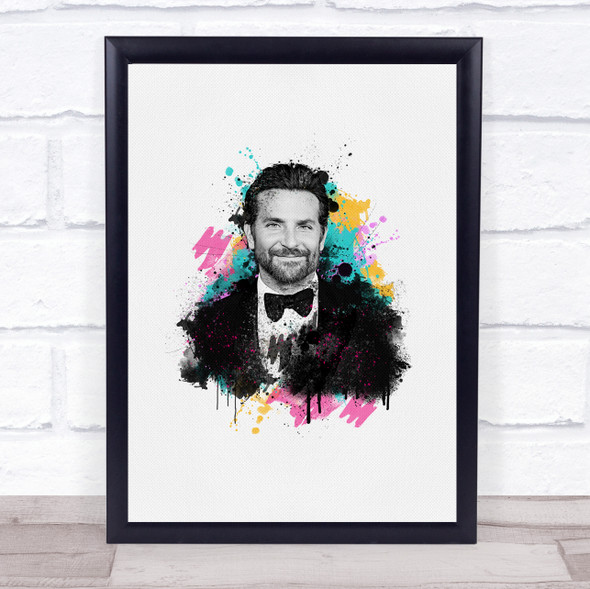 Bradley Cooper colorful Splatter Drip Wall Art Print