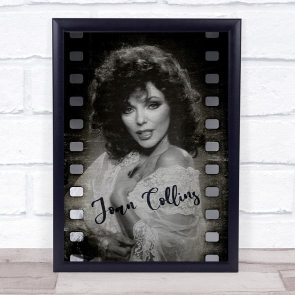 Joan Collins Black & White Movie Reel Wall Art Print